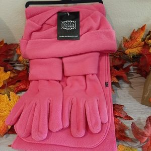 Womens Solid Fleece Winter Set-New